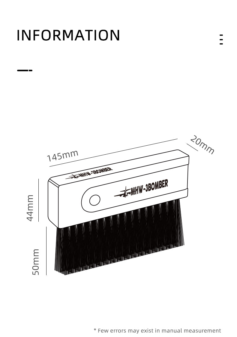 MHW-3Bomber - Line Leather Sheath Brush